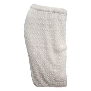 Bonnie Boerer Off White Cableknit Skirt Size Small
